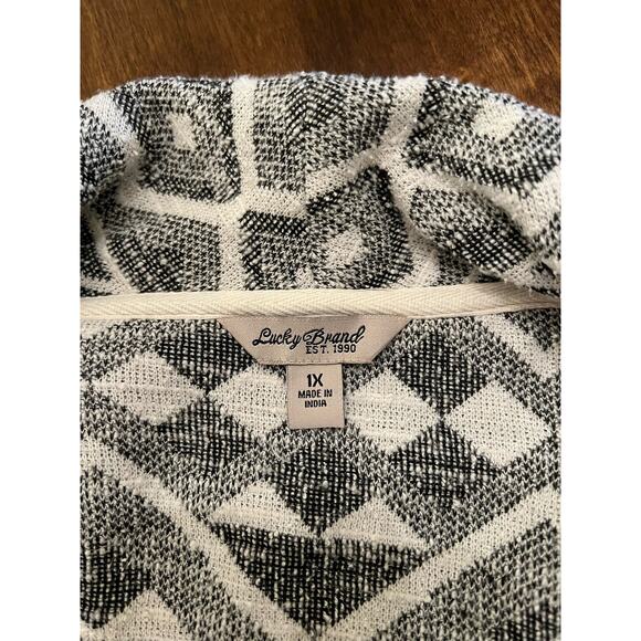 Lucky Brand Women's Plus Size Boho Aztec Knit Blazer Jacket Casual Size 1X - Picture 6 of 12